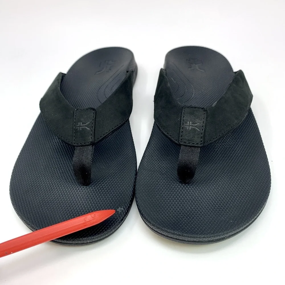 Kuru Kala 2 Mens Size 12 Black Beach Walking Outdoor Flip Flop Thong Sandals